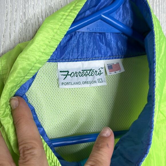 Forrester’s Portland Oregon‎ Neon Vintage Track Jacket size Large - Picture 3 of 4